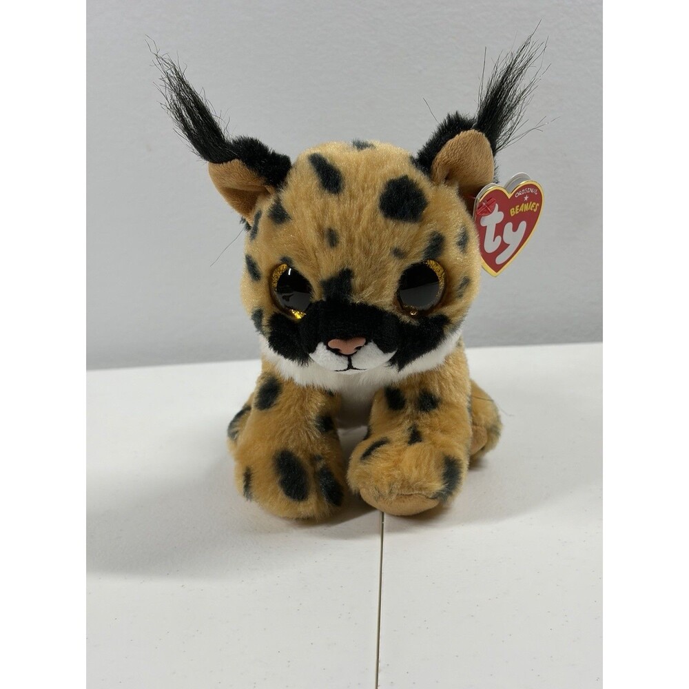 Ty 6” Beanie Boo Larry the Lynx Stuffed Animal